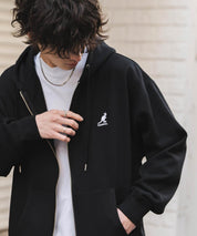 KANGOL カンゴール 別注コラボオーバーサイズ裏起毛ロゴ刺繍フルジップパーカー 14628 【セットアップ可能】