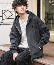 KANGOL カンゴール 別注コラボオーバーサイズ裏起毛ロゴ刺繍フルジップパーカー 14628 【セットアップ可能】