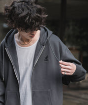 KANGOL カンゴール 別注コラボオーバーサイズ裏起毛ロゴ刺繍フルジップパーカー 14628 【セットアップ可能】