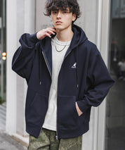 KANGOL カンゴール 別注コラボオーバーサイズ裏起毛ロゴ刺繍フルジップパーカー 14628 【セットアップ可能】