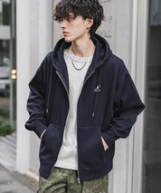 KANGOL カンゴール 別注コラボオーバーサイズ裏起毛ロゴ刺繍フルジップパーカー 14628 【セットアップ可能】