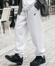 KANGOL カンゴール 別注コラボ裏起毛ワンポイントロゴ刺繍スウェットパンツ/セミワイドテーパードイージーパンツ 14629