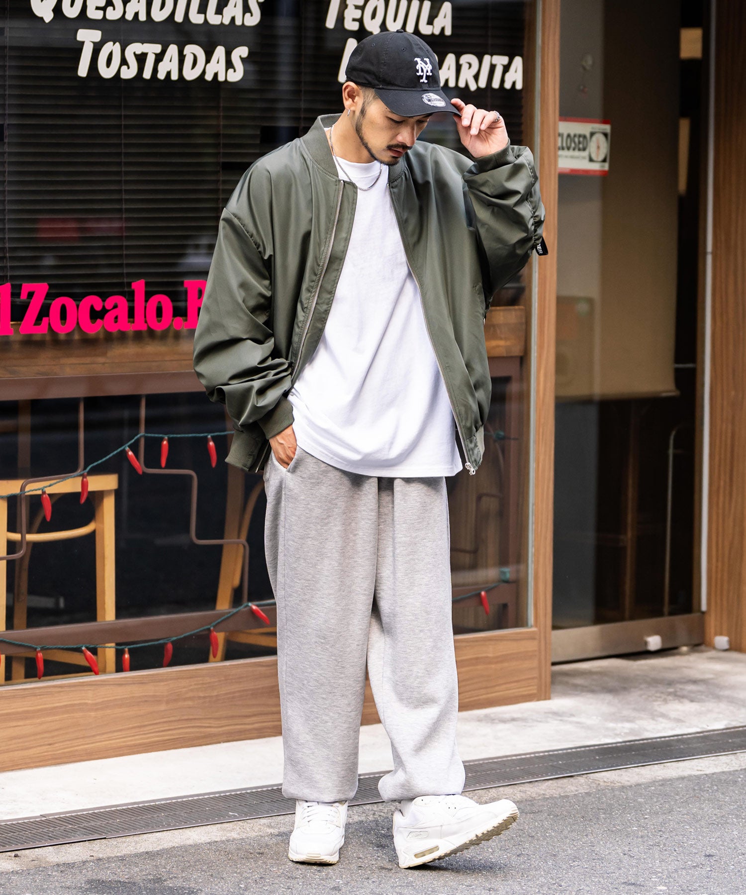 KANGOL カンゴール 別注コラボ裏起毛ワンポイントロゴ刺繍スウェットパンツ/セミワイドテーパードイージーパンツ 14629