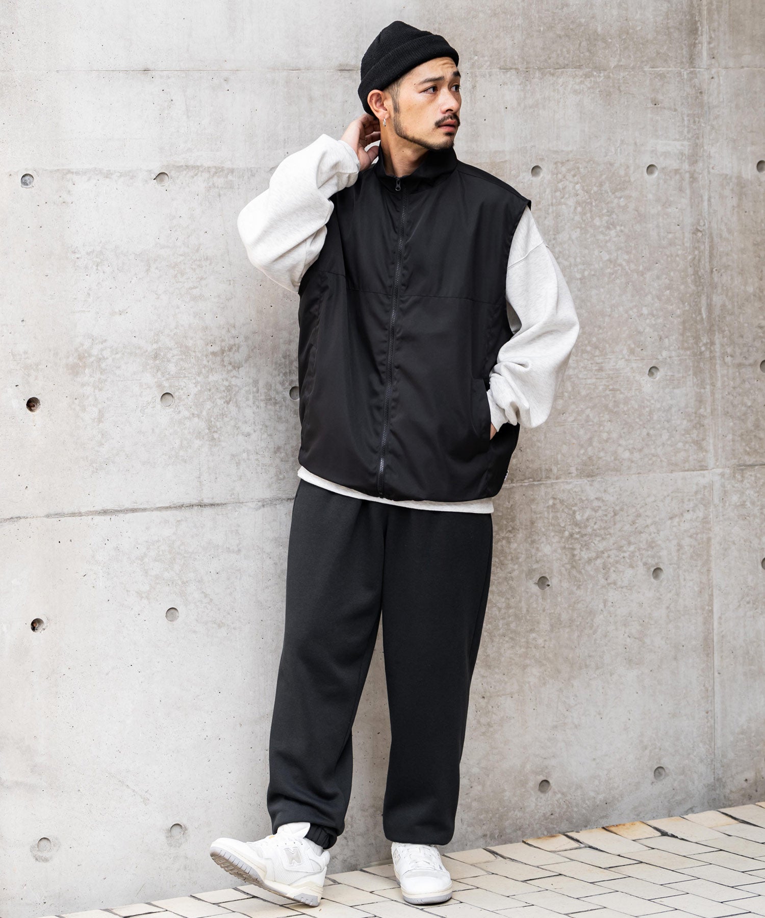 KANGOL カンゴール 別注コラボ裏起毛ワンポイントロゴ刺繍スウェットパンツ/セミワイドテーパードイージーパンツ 14629