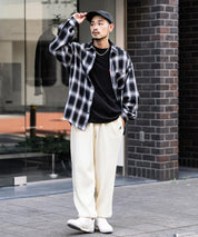 KANGOL カンゴール 別注コラボ裏起毛ワンポイントロゴ刺繍スウェットパンツ/セミワイドテーパードイージーパンツ 14629