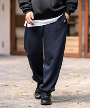 KANGOL カンゴール 別注コラボ裏起毛ワンポイントロゴ刺繍スウェットパンツ/セミワイドテーパードイージーパンツ 14629