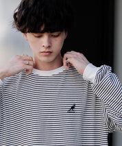 KANGOL カンゴール 別注コラボオーバーサイズワンポイントロゴ刺繍長袖Tシャツ 14630