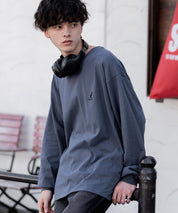 KANGOL カンゴール 別注コラボオーバーサイズワンポイントロゴ刺繍長袖Tシャツ 14630