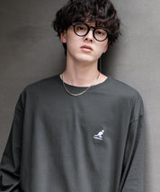 KANGOL カンゴール 別注コラボオーバーサイズワンポイントロゴ刺繍長袖Tシャツ 14630