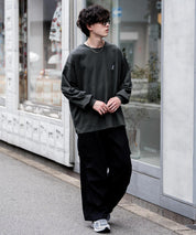 KANGOL カンゴール 別注コラボオーバーサイズワンポイントロゴ刺繍長袖Tシャツ 14630