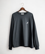 KANGOL カンゴール 別注コラボオーバーサイズワンポイントロゴ刺繍長袖Tシャツ 14630