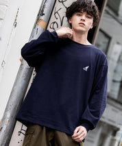 KANGOL カンゴール 別注コラボオーバーサイズワンポイントロゴ刺繍長袖Tシャツ 14630