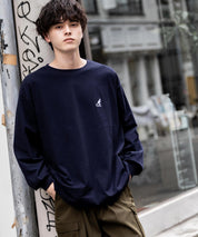 KANGOL カンゴール 別注コラボオーバーサイズワンポイントロゴ刺繍長袖Tシャツ 14630
