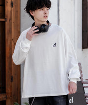 KANGOL カンゴール 別注コラボオーバーサイズワンポイントロゴ刺繍長袖Tシャツ 14630