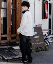 KANGOL カンゴール 別注コラボオーバーサイズワンポイントロゴ刺繍長袖Tシャツ 14630