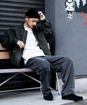 KANGOL カンゴール 別注コラボデニム・ツイルワイドテーパードペインターパンツ 14631