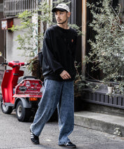 KANGOL カンゴール 別注コラボデニム・ツイルワイドテーパードペインターパンツ 14631