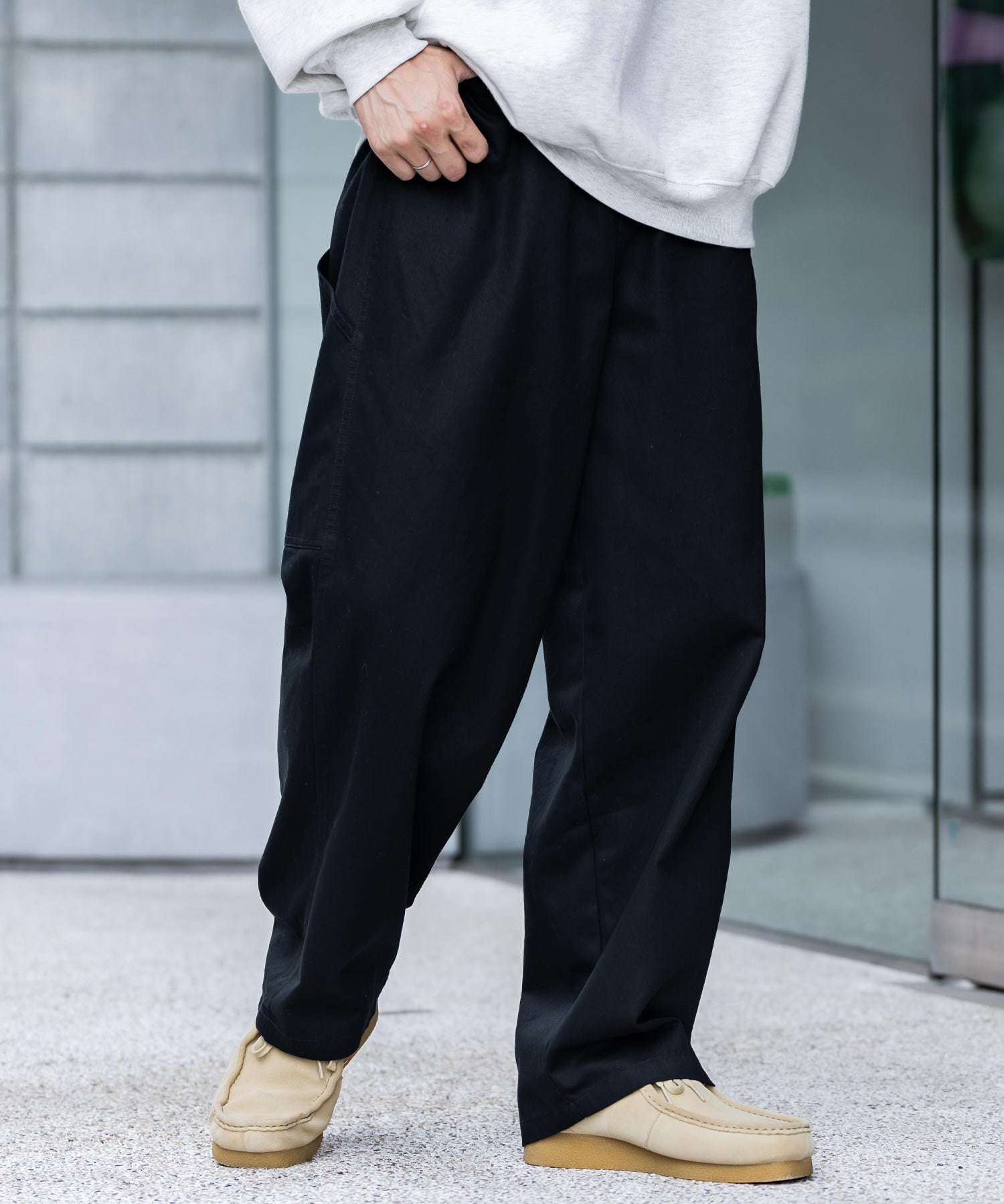 KANGOL カンゴール 別注コラボデニム・ツイルワイドテーパードペインターパンツ 14631
