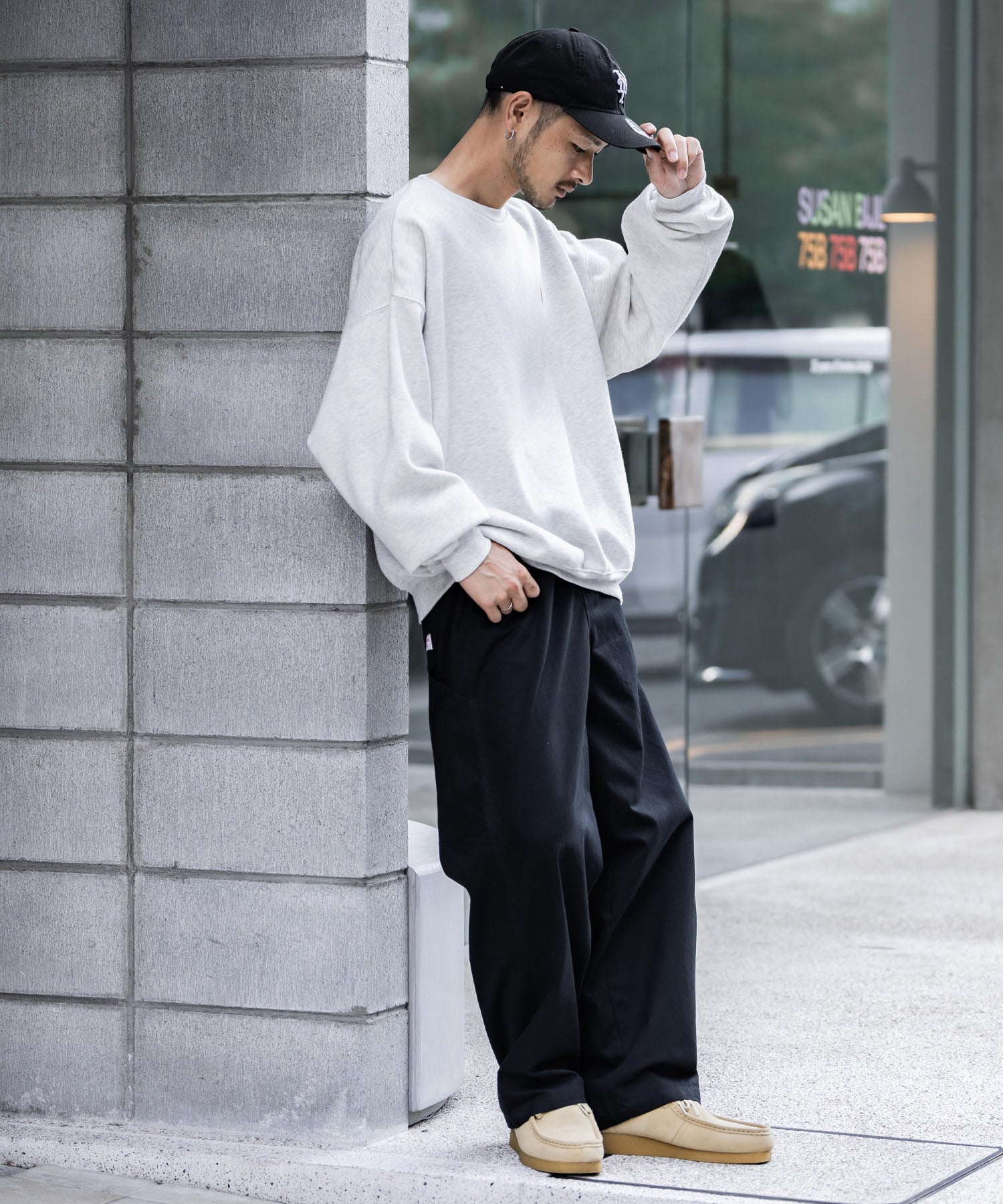 KANGOL カンゴール 別注コラボデニム・ツイルワイドテーパード
