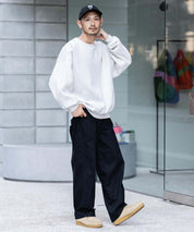 KANGOL カンゴール 別注コラボデニム・ツイルワイドテーパードペインターパンツ 14631