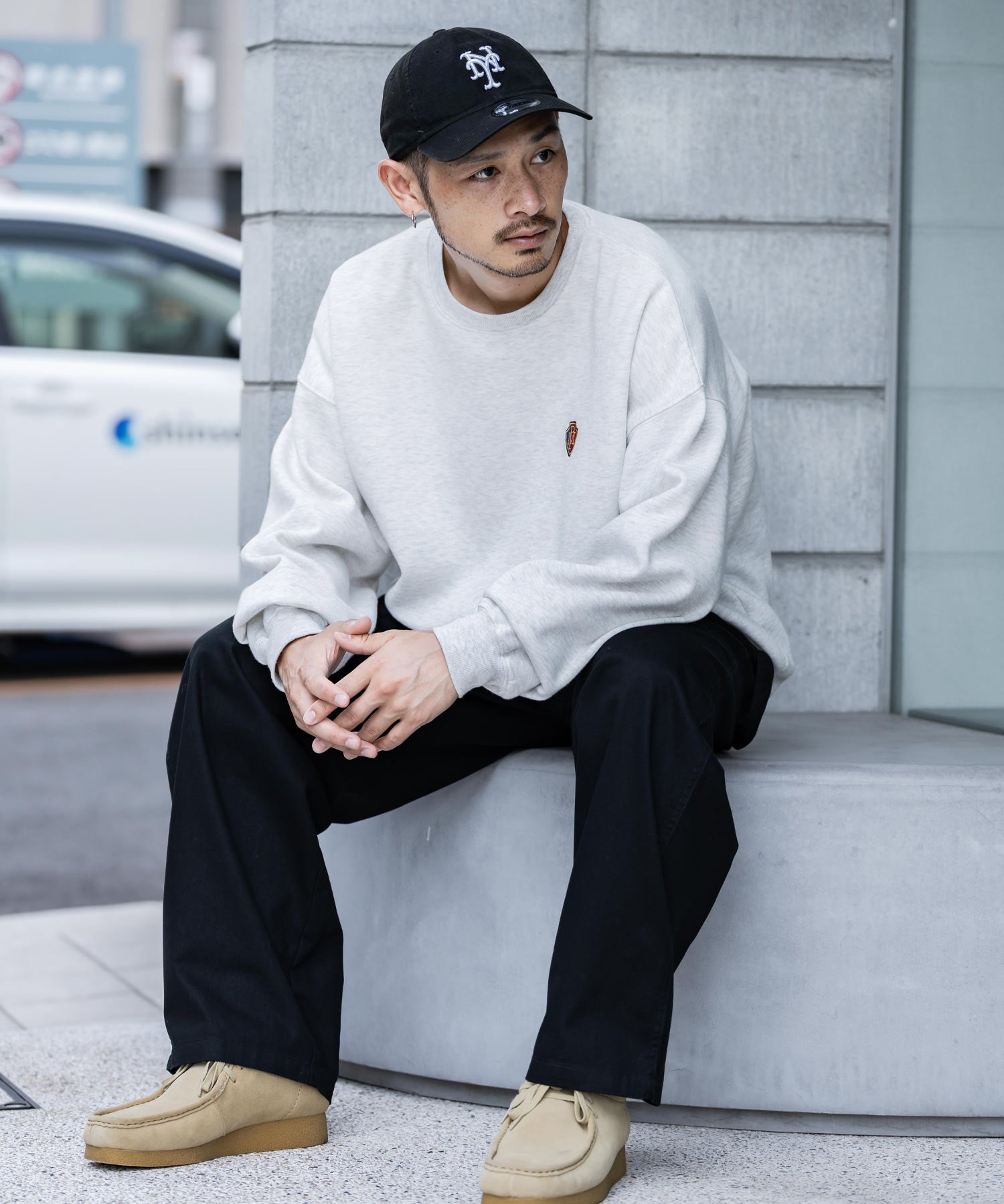 KANGOL カンゴール 別注コラボデニム・ツイルワイドテーパードペインターパンツ 14631
