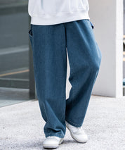 KANGOL カンゴール 別注コラボデニム・ツイルワイドテーパードペインターパンツ 14631