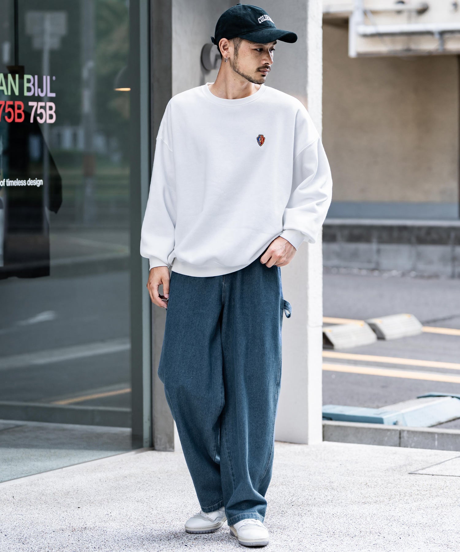 KANGOL カンゴール 別注コラボデニム・ツイルワイドテーパードペインターパンツ 14631