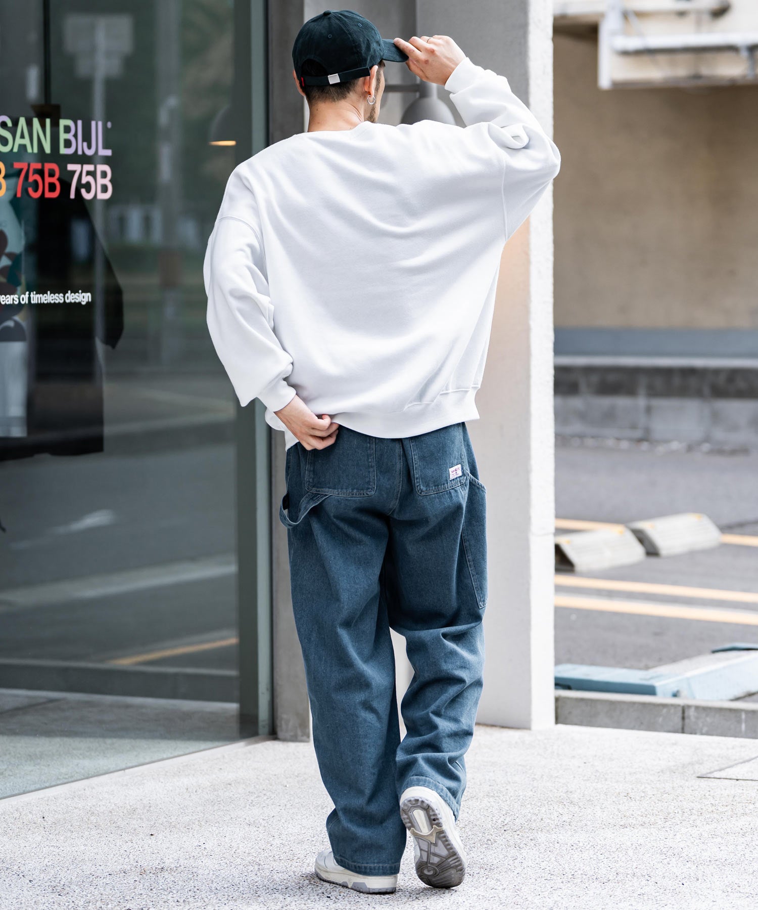 KANGOL カンゴール 別注コラボデニム・ツイルワイドテーパードペインターパンツ 14631