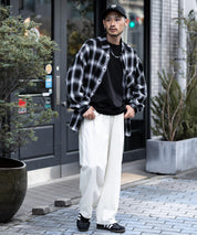 KANGOL カンゴール 別注コラボデニム・ツイルワイドテーパードペインターパンツ 14631