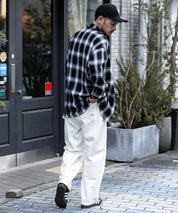 KANGOL カンゴール 別注コラボデニム・ツイルワイドテーパードペインターパンツ 14631