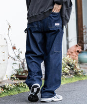 KANGOL カンゴール 別注コラボデニム・ツイルワイドテーパードペインターパンツ 14631