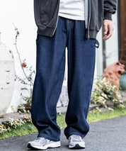 KANGOL カンゴール 別注コラボデニム・ツイルワイドテーパードペインターパンツ 14631