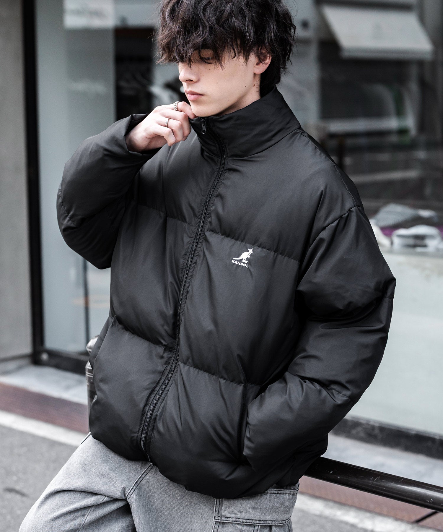 KANGOL カンゴール 別注コラボ オーバーサイズワンポイントロゴ刺繍