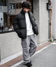 KANGOL カンゴール 別注コラボ オーバーサイズワンポイントロゴ刺繍ファイバーダウン中綿ジャケット 14632