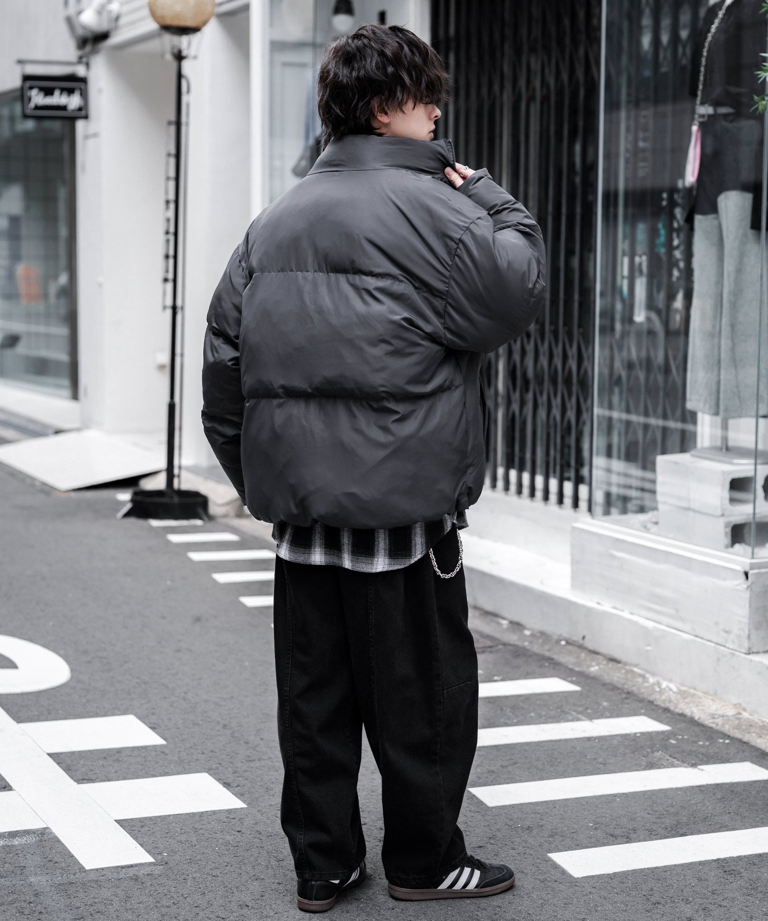 KANGOL カンゴール 別注コラボ オーバーサイズワンポイントロゴ刺繍ファイバーダウン中綿ジャケット 14632