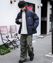 KANGOL カンゴール 別注コラボ オーバーサイズワンポイントロゴ刺繍ファイバーダウン中綿ジャケット 14632
