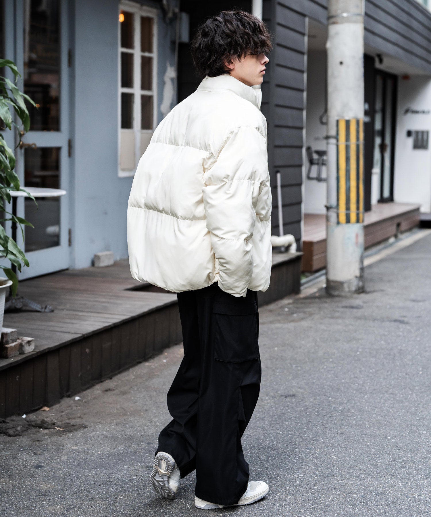 KANGOL カンゴール 別注コラボ オーバーサイズワンポイントロゴ刺繍ファイバーダウン中綿ジャケット 14632