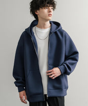 ルーズシルエットペールトーンダンボールニットフルジップパーカー 14658