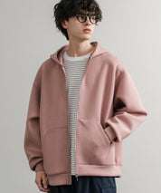 ルーズシルエットペールトーンダンボールニットフルジップパーカー 14658