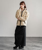 日本未展開モデル THE NORTH FACE ザ・ノースフェイス WHITE LABEL ホワイトレーベル 韓国限定 SHERPA FLEECE JACKET1 オーバーサイズワンポイントロゴ刺繍ボアジャケット 14659