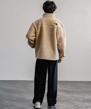 日本未展開モデル THE NORTH FACE ザ・ノースフェイス WHITE LABEL ホワイトレーベル 韓国限定 SHERPA FLEECE JACKET1 オーバーサイズワンポイントロゴ刺繍ボアジャケット 14659