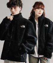 日本未展開モデル THE NORTH FACE ザ・ノースフェイス WHITE LABEL ホワイトレーベル 韓国限定 SHERPA FLEECE JACKET1 オーバーサイズワンポイントロゴ刺繍ボアジャケット 14659