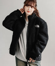 日本未展開モデル THE NORTH FACE ザ・ノースフェイス WHITE LABEL ホワイトレーベル 韓国限定 SHERPA FLEECE JACKET1 オーバーサイズワンポイントロゴ刺繍ボアジャケット 14659