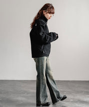 日本未展開モデル THE NORTH FACE ザ・ノースフェイス WHITE LABEL ホワイトレーベル 韓国限定 SHERPA FLEECE JACKET1 オーバーサイズワンポイントロゴ刺繍ボアジャケット 14659