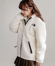 日本未展開モデル THE NORTH FACE ザ・ノースフェイス WHITE LABEL ホワイトレーベル 韓国限定 SHERPA FLEECE JACKET1 オーバーサイズワンポイントロゴ刺繍ボアジャケット 14659
