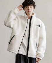 日本未展開モデル THE NORTH FACE ザ・ノースフェイス WHITE LABEL ホワイトレーベル 韓国限定 SHERPA FLEECE JACKET1 オーバーサイズワンポイントロゴ刺繍ボアジャケット 14659