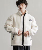 日本未展開モデル THE NORTH FACE ザ・ノースフェイス WHITE LABEL ホワイトレーベル 韓国限定 SHERPA FLEECE JACKET1 オーバーサイズワンポイントロゴ刺繍ボアジャケット 14659