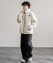 日本未展開モデル THE NORTH FACE ザ・ノースフェイス WHITE LABEL ホワイトレーベル 韓国限定 SHERPA FLEECE JACKET1 オーバーサイズワンポイントロゴ刺繍ボアジャケット 14659