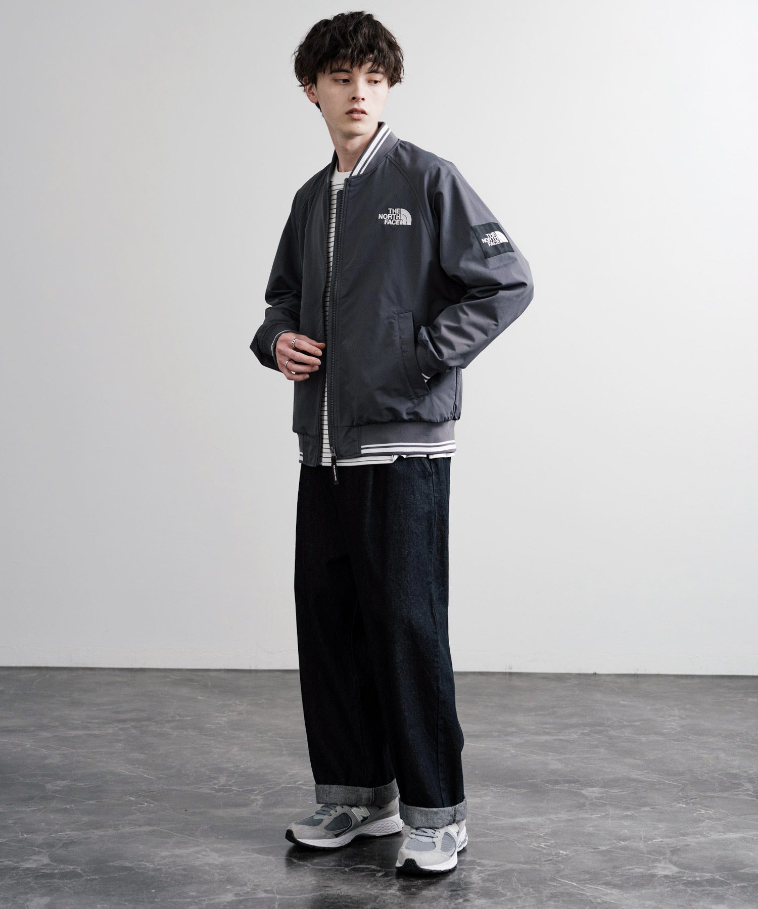 日本未展開モデル THE NORTH FACE ザ・ノースフェイス WHITE LABEL ホワイトレーベル OLEMA EX BOMBER 韓国限定 オーバーサイズワンポイントロゴボンバージャケット