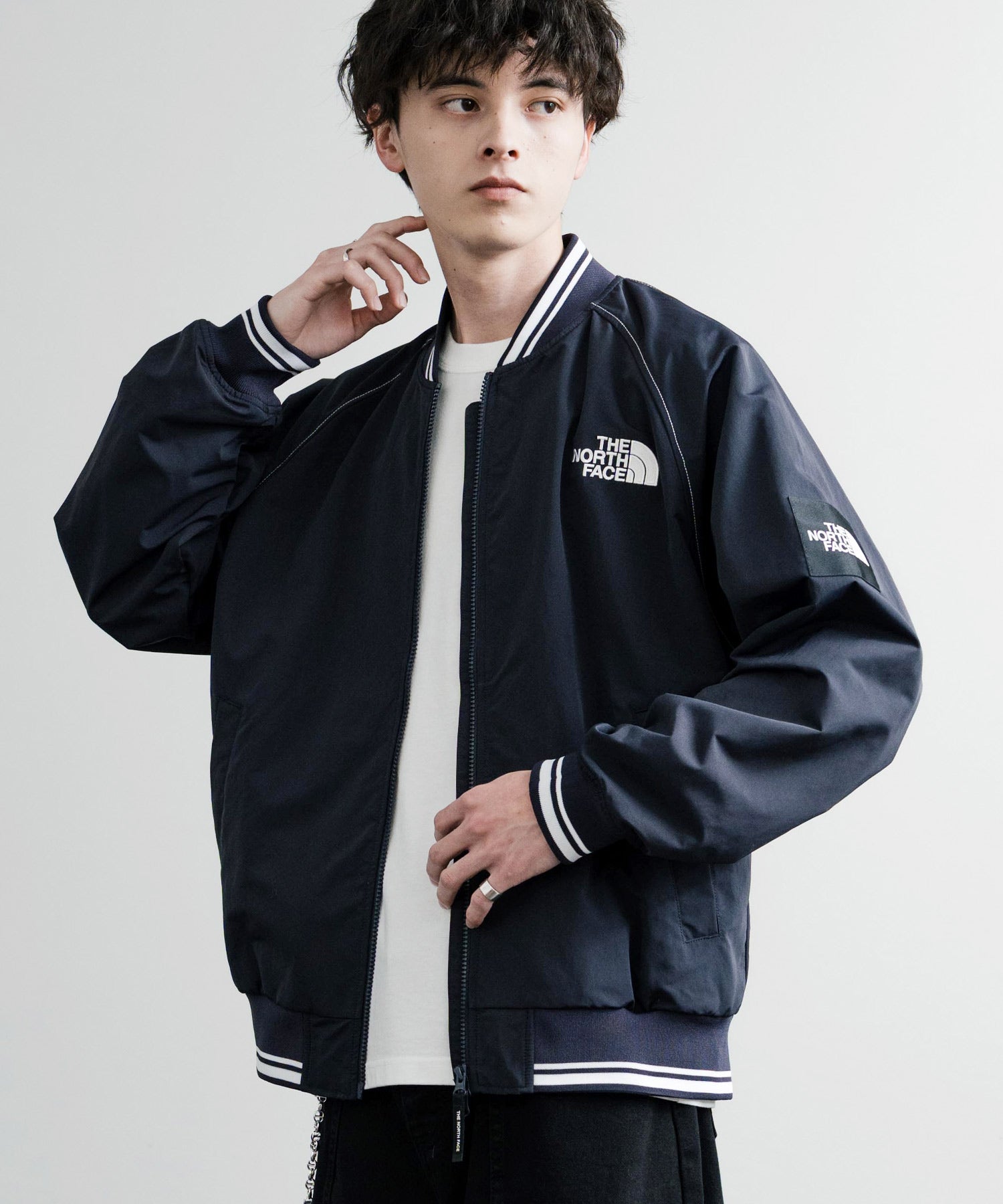 日本未展開モデル THE NORTH FACE ザ・ノースフェイス WHITE LABEL ホワイトレーベル OLEMA EX BOMBER 韓国限定 オーバーサイズワンポイントロゴボンバージャケット